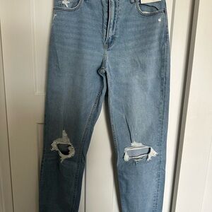 Abercrombie & Fitch Women's Blue Distressed Jeans